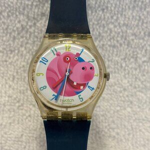Swatch Jungle Friends Hippo Face watch - Good Condition